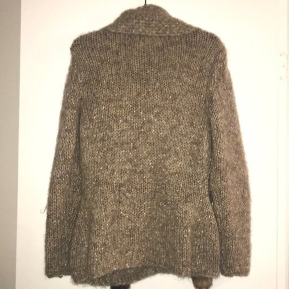✨🖤 Vintage Adrienne Vittadini Wool-Mohair Knit Cardigan Sweater - Picture 2 of 8